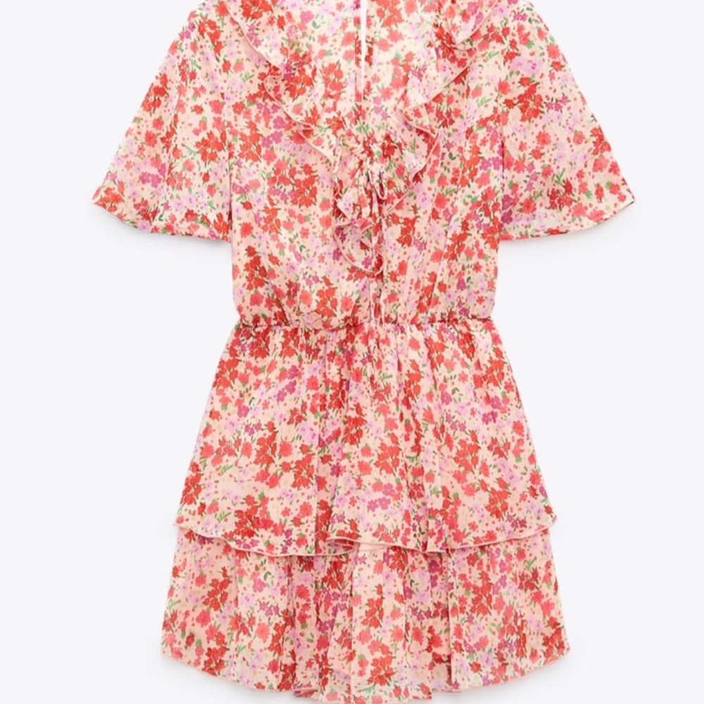 Zara | Floral Ruffle Playsuit - Picture 2 of 6